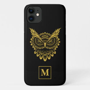 Eleganter Black Gold Wise Raubvogel Case-Mate iPhone Hülle