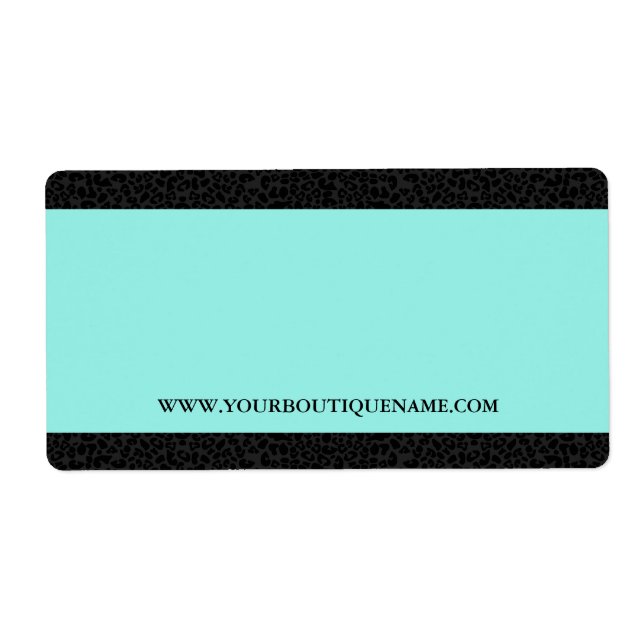 Eleganter Black Leopard Aqua Stripe und Name der W (Vorne)