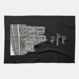 Eleganter Black Notre Dame Best Pariser Koch Geschirrtuch