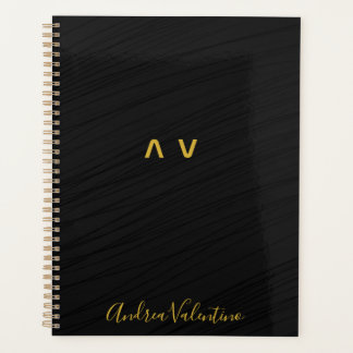 Eleganter Black Pattern Daily Planer