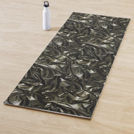 Eleganter Black Satin Look Yoga-Matte Yogamatte
