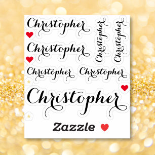 Eleganter Black Script Name Office Custom Cut Viny Aufkleber