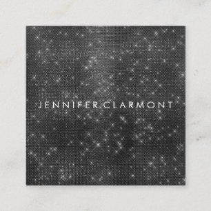 Eleganter Black Sparkle Beauty Stylist Quadratische Visitenkarte