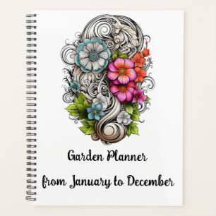 Eleganter Black Spiral Garden Plan Planer