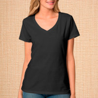 Eleganter Black V-Neck T - Shirt / Anpassen
