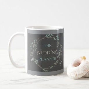 Eleganter Blätterkranz, Geschenk für Hochzeitsplan Kaffeetasse