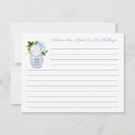 Eleganter Blau- und Weißhinweis für die Junge Mutt Einladung