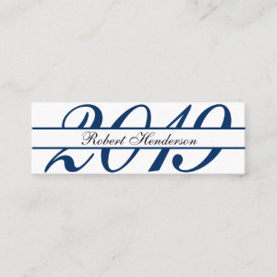 Eleganter, blauer Abschluss Telefonnummerkarte