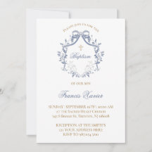 eleganter blauer Bogen | Taufe