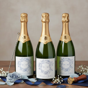 Eleganter blauer Chinoiserie-Vogel-Kamm-Hochzeit