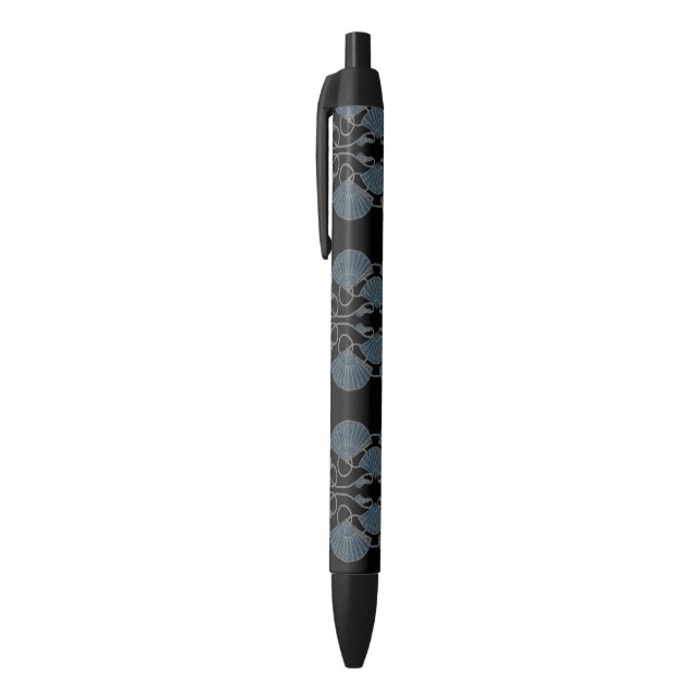 Eleganter blauer Fächer Kugelschreiber (Oberseite (Vertikal))