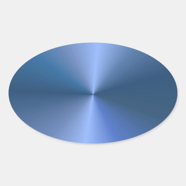 Eleganter Blauer Farbvorlagentrendy Ovaler Aufkleber (Vorderseite)