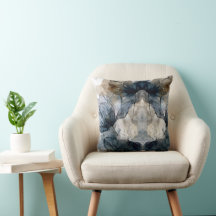 Eleganter blauer floraler Aquarell-Abstrakt-Wurf