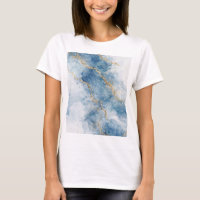 Eleganter blauer Gold-Glitter-Abstrakt-Flow