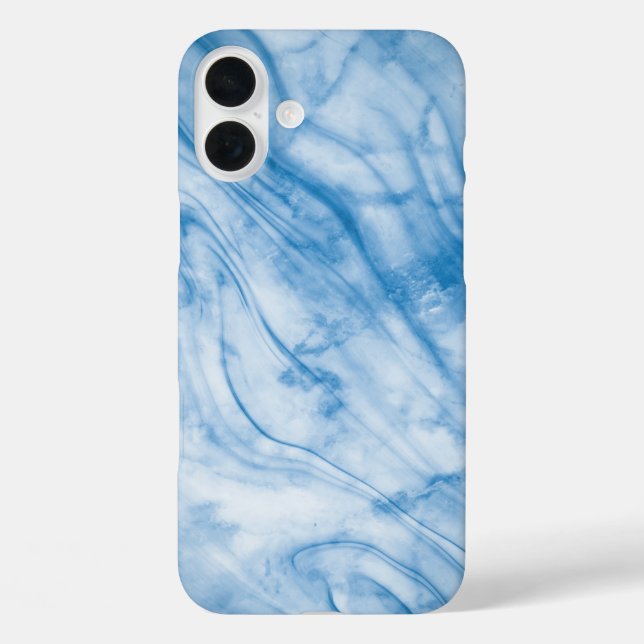 Eleganter blauer Marmor Case-Mate iPhone Hülle (Rückseite)