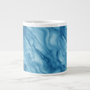 Eleganter blauer Marmor mit fließendem wellenartig Jumbo-Tasse