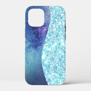 Eleganter blauer Moderner Gradientenstar Glitzer Case-Mate iPhone Hülle
