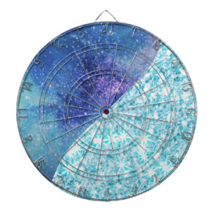 Eleganter blauer Moderner Gradientenstar Glitzer Dartscheibe