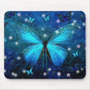 Eleganter Blauer Schmetterling Mousepad