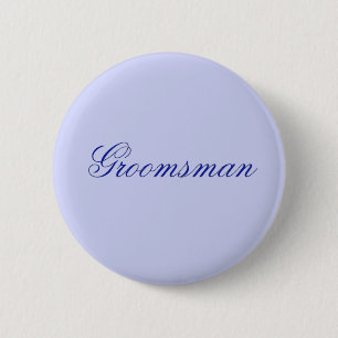 Eleganter blauer Trauzeuge Button
