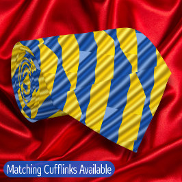 Eleganter blauer und gelber Frieden in der Ukraine Krawatte