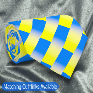 Eleganter blauer und gelber Frieden in der Ukraine Krawatte