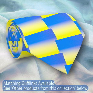 Eleganter blauer und gelber Frieden in der Ukraine Krawatte