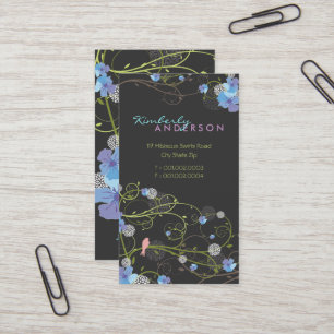 Eleganter blauer visitenkarte