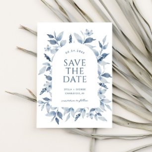 Eleganter, blauer Wasserfarbenfroh Arch Save The Date