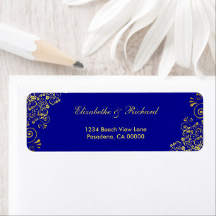 Eleganter blauer wedding GoldWirbel