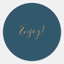 Eleganter Blue Background Enjoy Sticker