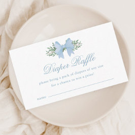 Eleganter Blue Bow Boy Baby Duschduschmaschine Win Begleitkarte