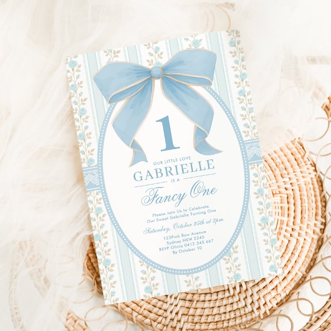 Eleganter Blue Bow Extravagant 1 Liebe Shack 1. Ge Einladung (Von Creator hochgeladen)