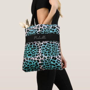 Eleganter Blue Leopard Animal Print Personalisiert