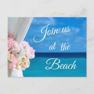 Eleganter Blue Ocean Beach Summer Save the Date Ankündigungspostkarte