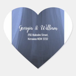 Eleganter Blue Romantic Rücksendeadresse Sticker B