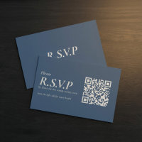 Eleganter Blue Serif QR Code UAWG