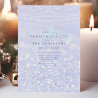 Eleganter Blue Silver Glitzer Schnee Weihnachten P