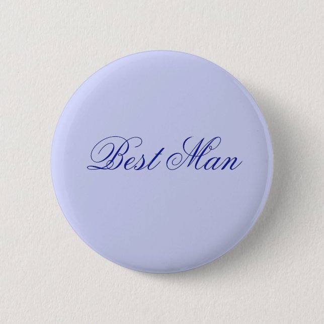 Eleganter Blue Trauzeuge Button (Vorderseite)