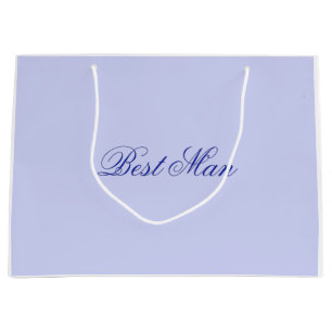 Eleganter Blue Trauzeuge Große Geschenktüte