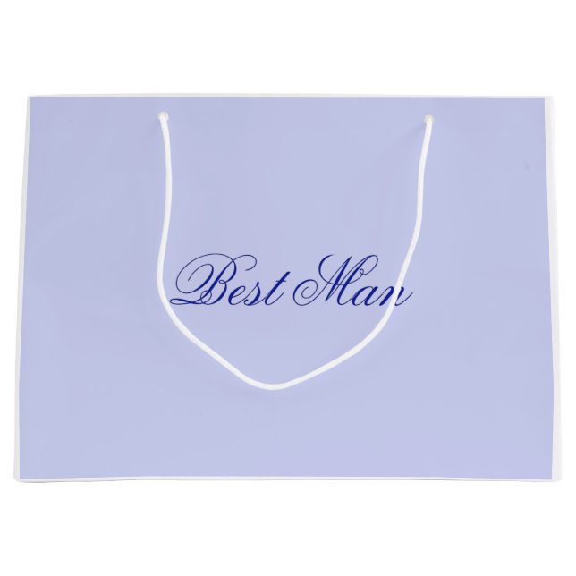 Eleganter Blue Trauzeuge Große Geschenktüte (Vorderseite)