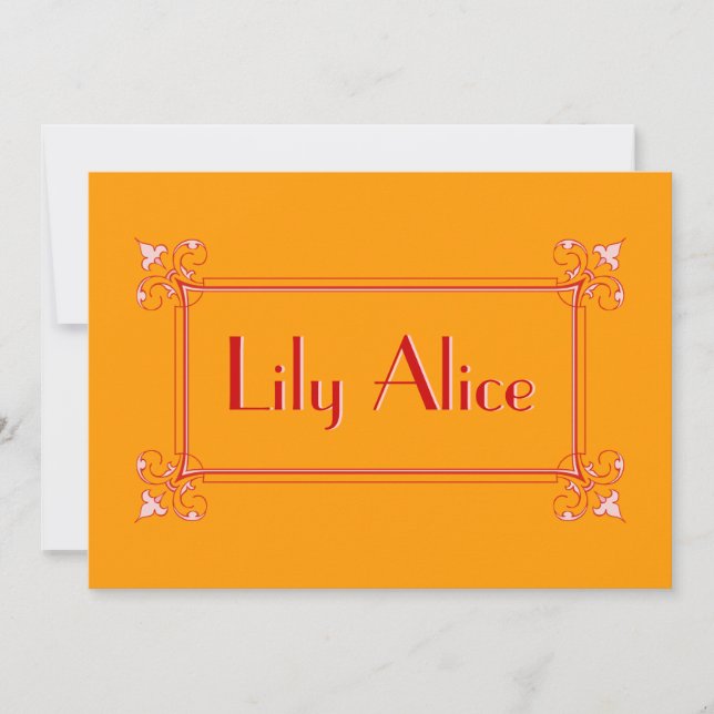 Eleganter Blüh Frame Ankündigung (Vorderseite)