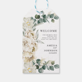 Eleganter, blühender Hochzeitsvorteil Geschenkanhänger