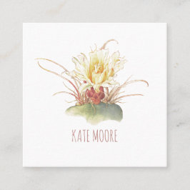 Eleganter blühender Kakteen Blooming Telefonnummerkarte