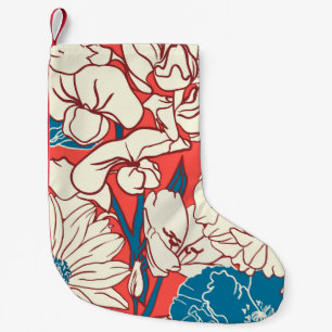 Eleganter Blumen Garten: Vintage nahtloses Design Kleiner Weihnachtsstrumpf