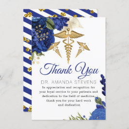 Eleganter Blumenarzt Dankeschön-Karte Dankeskarte