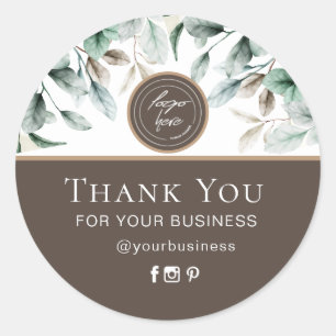 Eleganter Blumenaufkleber in Aquarellfarben Runder Aufkleber