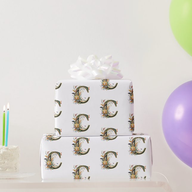 Eleganter Blumenbrief C Geschenkpapier (Partygeschenke)