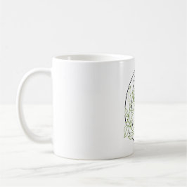 Eleganter Blumenbrief C - Minimalistischer botanis Kaffeetasse