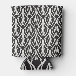 Eleganter Blumendampfer, nahtloser Jugendstil-Patt Dosenkühler